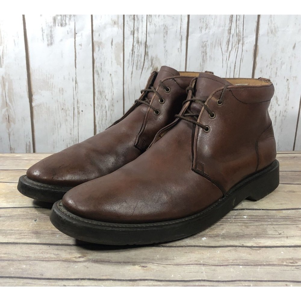 George Cox  Barrie Made In England Boots Mens Size 11 Leather Lace Up Brown